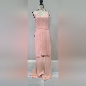 bebe Pink Lace Detail Skirt